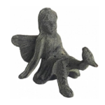 Statuette décorative fée clochette en fonte grise à poser